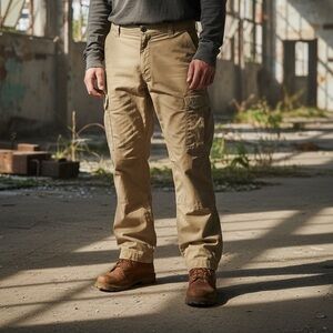 Carhartt Men's lightweight Khaki Ripstop Cargo Pants